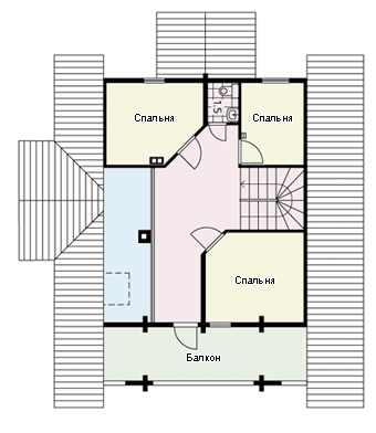 План дома мансардный этаж